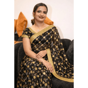 noir gold leaf saree