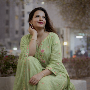 meher green embroidered salwar set